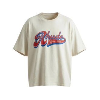 Rhude T-Shirts, male, Beige, Size: S T-shirt