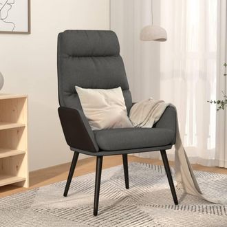 vidaXL Sill&oacute;n De Relax De Tela Gris Oscuro Vidaxl