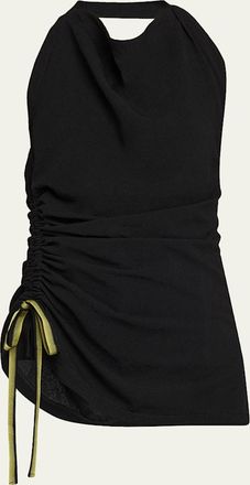 Proenza Schouler Melia Crinkle Halter Top