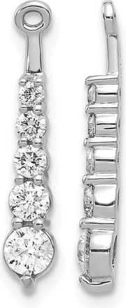 Diamond2Deal 14k White Gold 5/8 Ct Lab Grown Diamond Earring Jackets