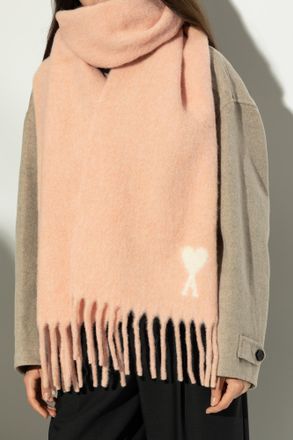 Ami Wool Scarf, Unisex, Pink