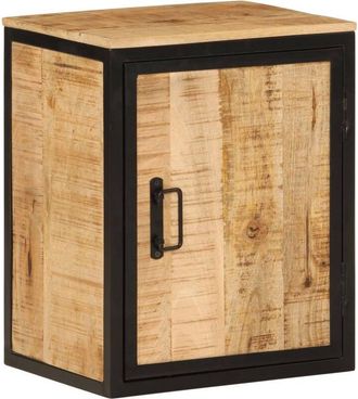 vidaXL Mueble De Ba&ntilde;o Madera Maciza De Mango Y Hierro 40x30x50 Cm Vidaxl