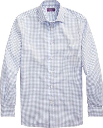 Ralph Lauren Purple Label Tattersall twill shirt - men - Cotton - 17 - White