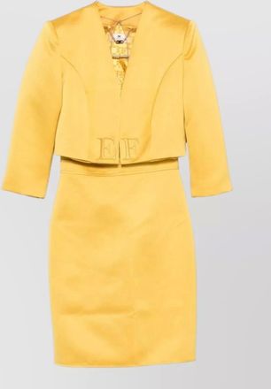 Elisabetta Franchi embroidered v-neck knee-length dress