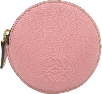 Loewe Pink Leather Coin Purse/Coin Case (Pre-Owned)