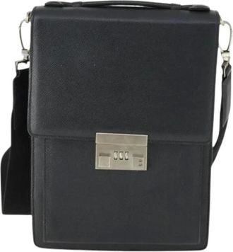 Bally Pre-owned Cross Body Bags, female, Black, Size: ONE SIZE Pre-owned Leather Crossbody Bag
