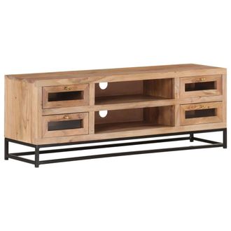 vidaXL Mueble De Tv De Madera Maciza De Acacia 110x30x40 Cm Vidaxl