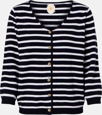 Jardin Des Orangers Striped cashmere cardigan