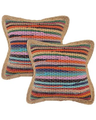 LR Home Set of 2 Riley Abstract Throw Pillows