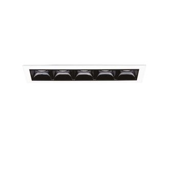 Netlighting Lika Rectangle 5 Light Recessed Downlight Black 146cm 4000K
