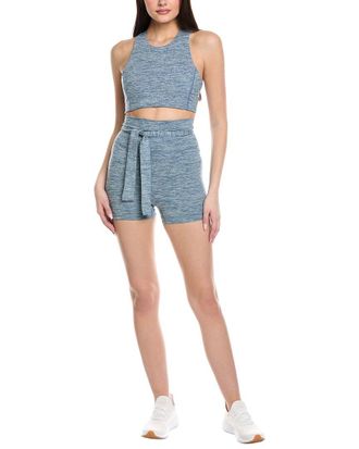 Free People 2Pc High Tie Tank & Bike Short Set