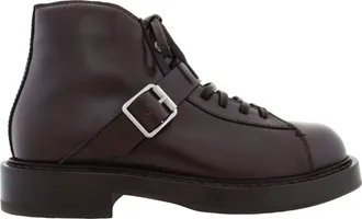 Ferragamo Gancini Ornament Ankle Boots, Size 10 E