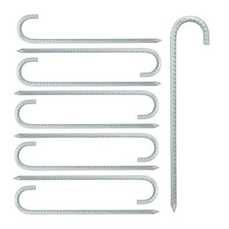 Relaxdays Picchetto di Ancoraggio, Set da 20, Lunghi, Puntali xl, Tende e Padiglioni, Acciaio Zincato, 38,5 cm, Argento - Relaxdays
