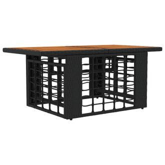 vidaXL Mesa De Jard&iacute;n Negro Y Natural 100 X 55 X 37 Cm Vidaxl