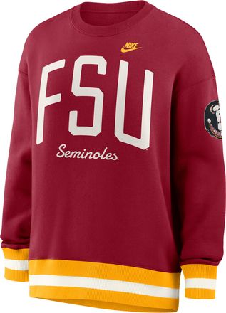 Nike Florida State Legacy Nike Womens College Pullover Crew in Red | 040H0K9VFSH-V89