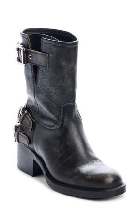 Chlo&eacute; Dakota Block Heel Biker Boot in Black at Nordstrom, Size 8.5Us