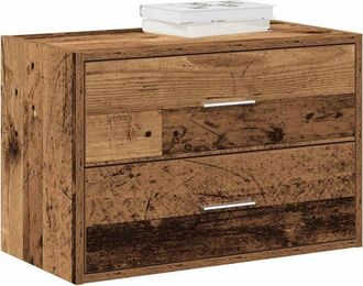 vidaXL Vidaxl - Armadio con 2 Cassetti Legno Antico 60x31x40 cm in Truciolato