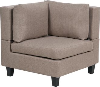 Beliani Beliani - Sill&oacute;n Modular Esquinero De Tela 1 Plaza Acolchado Con Coj&iacute;n Marr&oacute;n Unstad