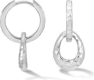 Dower & Hall Entwined Oval Huggie Hoops in Sterling Silver at Nordstrom