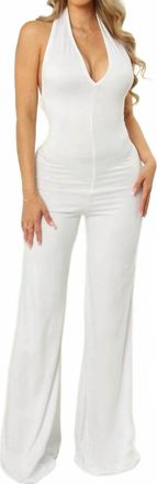 ASA Halter Neck Jumpsuit In White