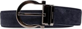 Ferragamo Suede Riem - Heren - Riemen - Blauw - 90 CM - Leer - Accessoires