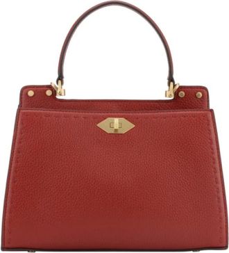 Pourchet Trianon MM - Dames - Handtassen - Rood - ONE Size - Leer - Tassen