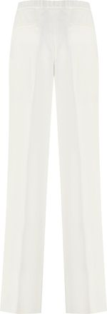 Fabiana Filippi Womens Trousers White Viscose Acetate Straight