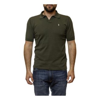 Refrigue Tops, Heren, Groen, L, Katoen, Polo Knit Logo