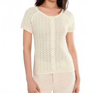Sanctuary All In Pointelle Top In Collagen