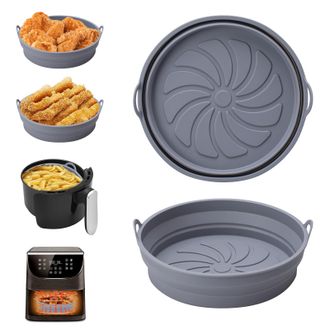 OEM Stampo In Silicone Per Friggitrice Ad Aria, 2 Pezzi, Accessorio Riutilizzabile Per Friggitrice Ad Aria, Cestello Per Friggitrice Ad Aria Caldo, Rivest