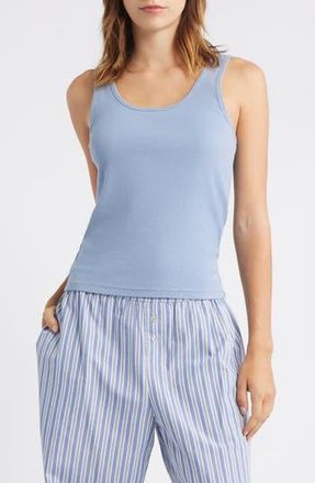 Open Edit Rib Tank in Blue Tempest at Nordstrom Rack, Size X-Large