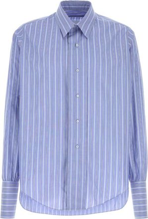 Maison Margiela Blue Oversized Stripes Shirt