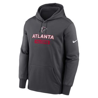 Nike Mens Atlanta Falcons Toss Sweep Mens Nike Therma NFL Pullover Hoodie in Grey | NKAQ06F96-WQA