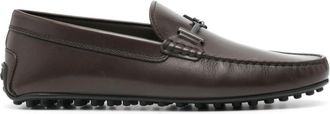 Tod's T Ring City Gommino loafers - men - Rubber/Calf Leather/Calf Leather - 10 - Brown