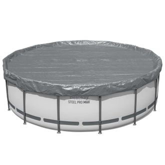 Bestway Cubierta Para Piscina 1 &Oslash;4,57 M Redondo Poli&eacute;ster Gris For Bestway