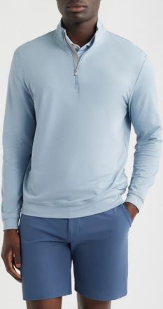 Johnnie-O Motion Performance Quarter Zip Pullover in Dusty Blue at Nordstrom, Size Xx-Large