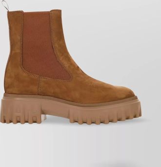 Hogan chunky sole ankle boots with suede finish