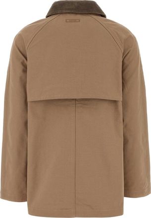 Calvin Klein Womens Short Coat Beige Cotton