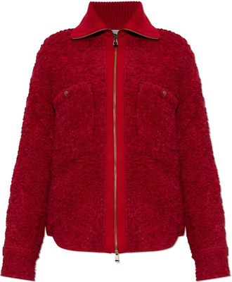 Moncler Cardigan Met Zakken - Dames - Vesten - Rood - 2XS - Wol - Truien & Vesten
