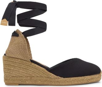 Castaner Chiara Espadrille - Dames - Sleehakken - Zwart - 39 EU - Katoen - Schoenen