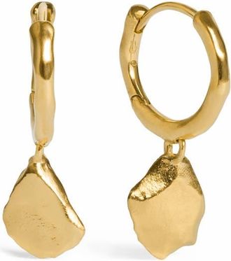 Monica Vinader Fragments Asymmetric Drop Hoop Earrings in 18K Gold Vermeil at Nordstrom