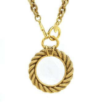 Chanel Gold Loupe Necklace Pendant