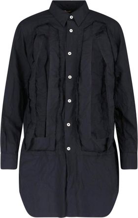 Comme Des Gar&ccedil;ons Black Ruffle Detail Button-Down Shirt