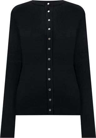 Jil Sander Cardigan a coste - Nero