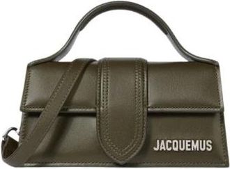 Jacquemus Donkergroene Leren Tas - Dames - Handtassen - Groen - ONE Size - Leer - Tassen