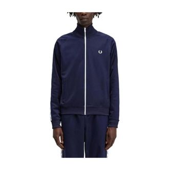 Fred Perry Klassiek marineblauw sweatshirt met ritssluiting - Heren - Vesten met rits - Blauw - 2XL - Hoodies & sweatvesten