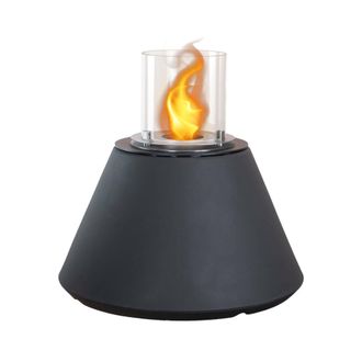 Dmora Chimenea De Bioetanol Dsentiment, Chimenea Ecol&oacute;gica, Hogar Sin Humo, Calefactor De Etanol, Made In Italy, 60x60 H56 Cm, Negro - Dmora