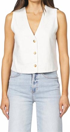 Dear John Denim Gilet Vest In White