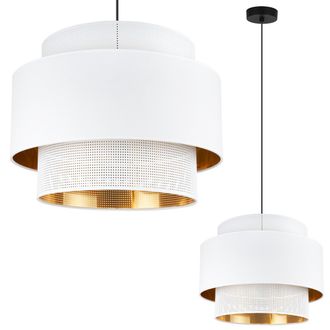 OEM L&aacute;mpara Colgante Asti Trio Oro Blanco 40cm Tela De Malla