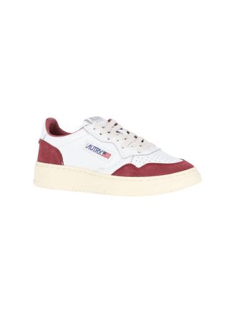 Autry Color-Block Leather Sneaker - White